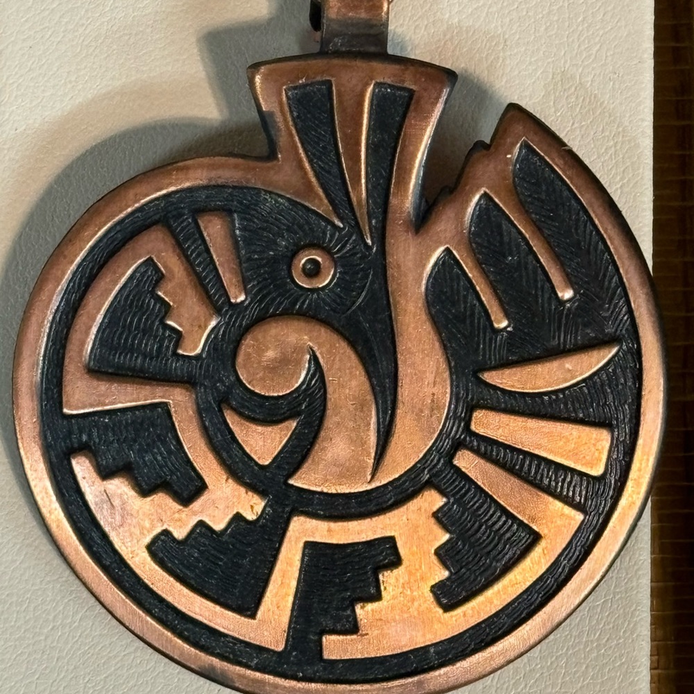 Vtg Bell Trading Native American copper necklace